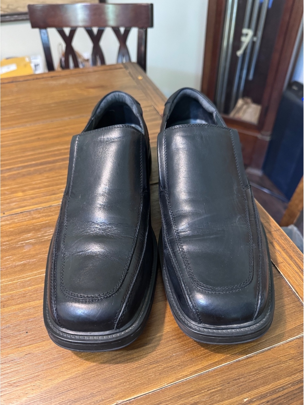 Dockers ProStyle Men’s 11.5 M Black Leather Slip On Dress Shoes All Motion Comf